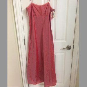 INC Spaghetti Strap Pink Maxi Silk Slip Dress